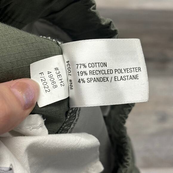 Orvis Olive Green Womens 14 Stretch Ripstop Tapered Cargo Jogger Outdoor Pants - Picture 5 of 12